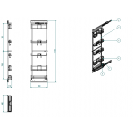 Inoxa ME841 5籃高身拉籃套件 (承重50公斤)